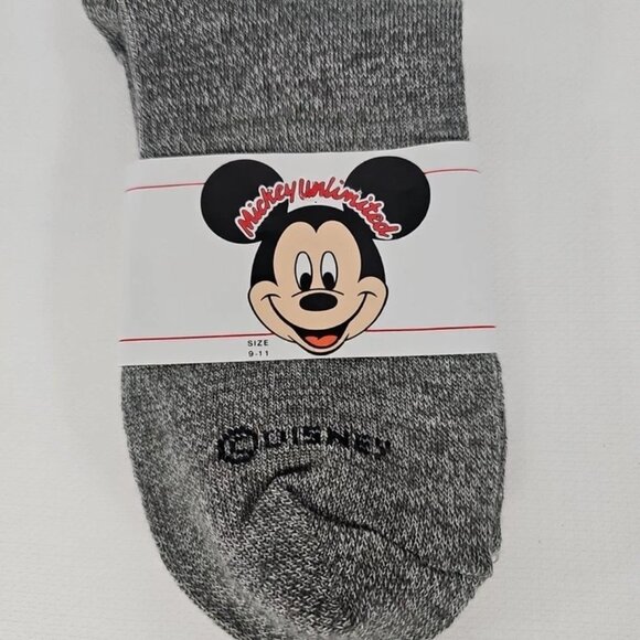 Disney Unlimited Gray Mickey Mouse Acrylic Blend Socks-Size: 9-11 - Picture 3 of 4